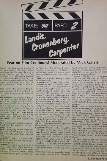 Locandina di Take One: Fear on Film